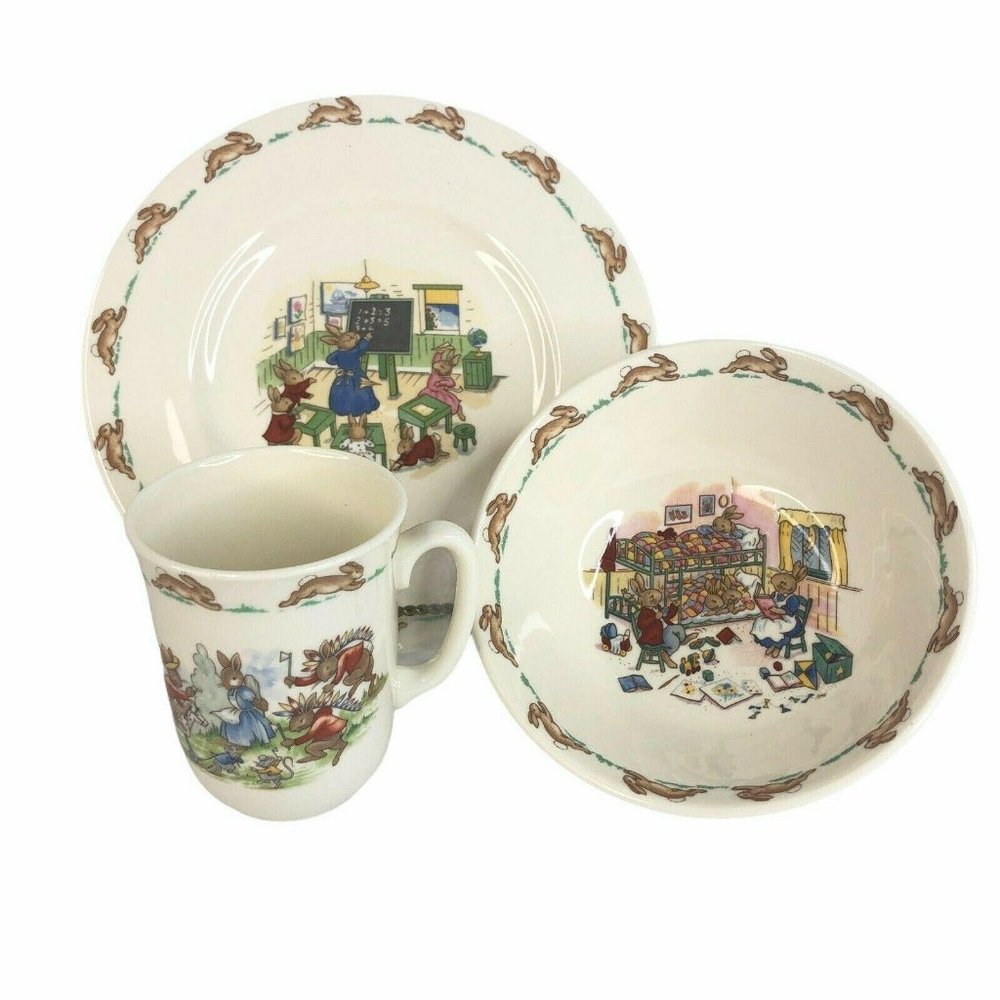 Royal Doulton Bunnykin 3 Piece Children‎ Dinnerware